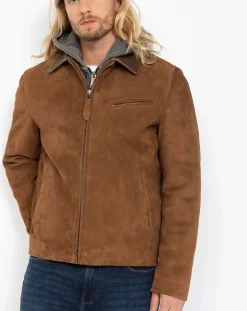 Schott Vestes, Manteaux-Cowhide Leather Worker Jacket Marron