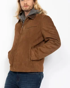 Schott Vestes, Manteaux-Cowhide Leather Worker Jacket Marron