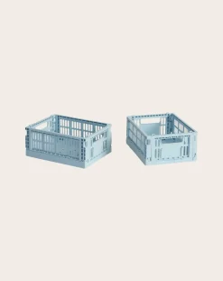 Hay Rangements-Crate collapsible crates - Set of 2 Bleu Clair