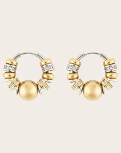 Sigal Boucles D'Oreilles-Créoles Bubble Shiny Doré/Argenté