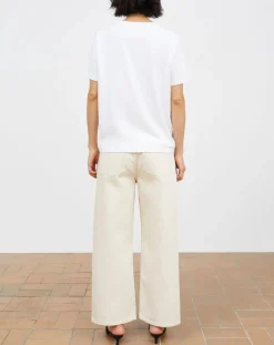 Skall Studio Pantalons, Jeans-Crop Taylor Organic Cotton Jeans Ecru