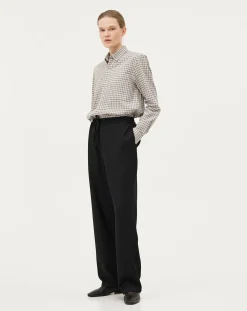 Noyoco Chemises-Curtis Grey checks Cotton Long Sleeve Shirt Gris