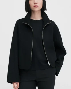 Filippa K Vestes, Manteaux-Dafina lightweight jacket in wool and cashmere Noir