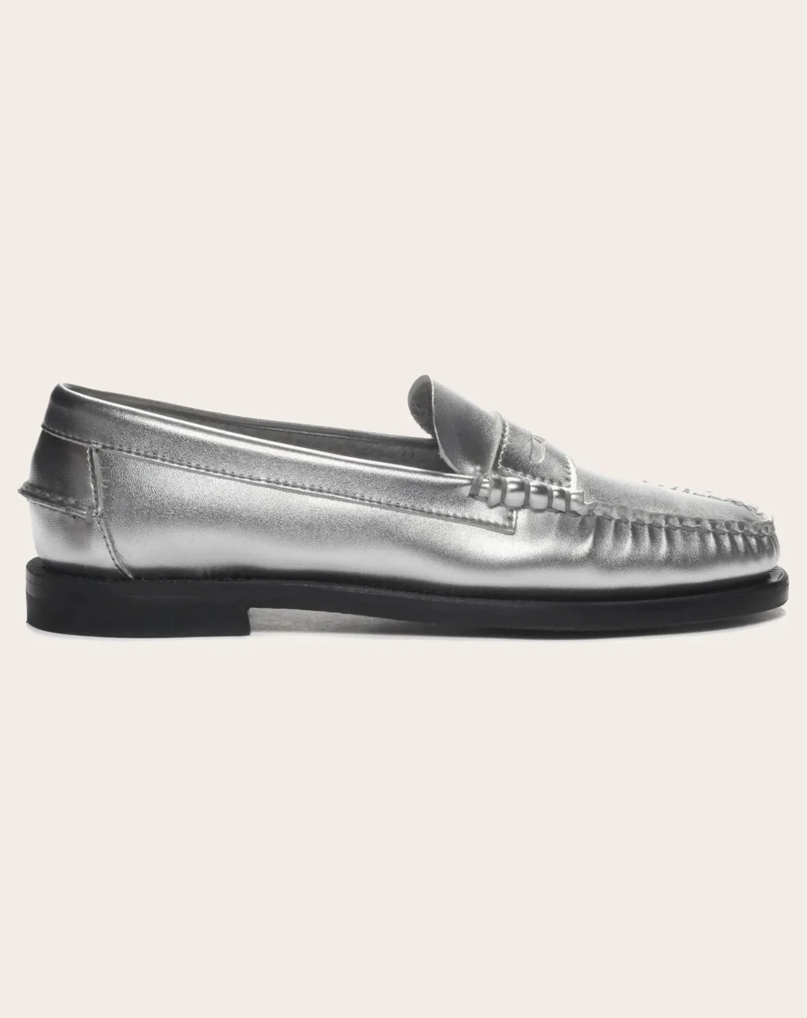 Sebago Derbies, Mocassins-Dan Metallic Loafers Argenté