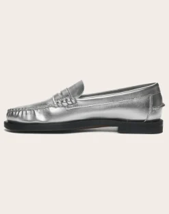 Sebago Derbies, Mocassins-Dan Metallic Loafers Argenté