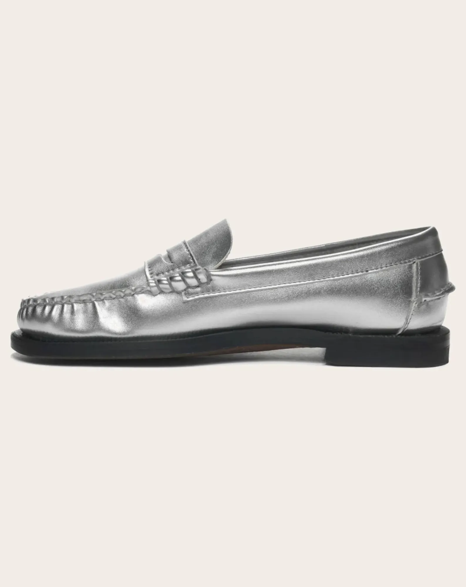 Sebago Derbies, Mocassins-Dan Metallic Loafers Argenté