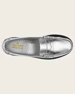 Sebago Derbies, Mocassins-Dan Metallic Loafers Argenté