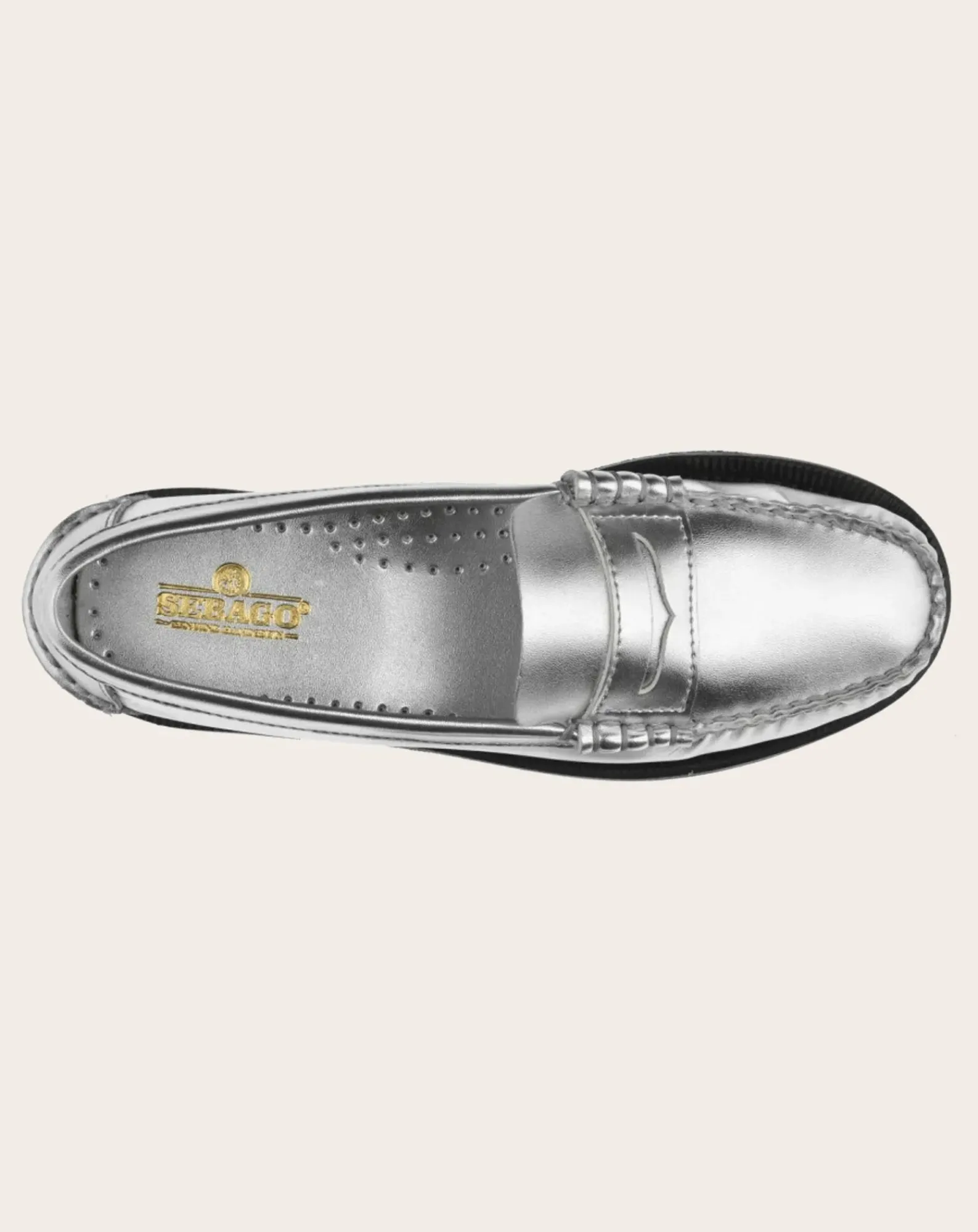 Sebago Derbies, Mocassins-Dan Metallic Loafers Argenté