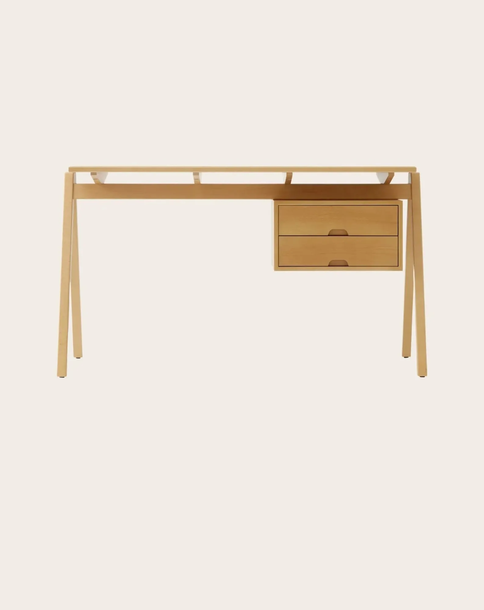 & Tradition Tables, Bureaux-Daystack RD3 desk, Robin Day Bouleau