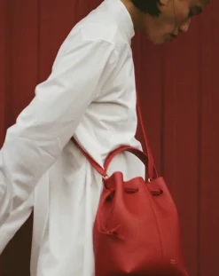 Mansur Gavriel Sacs À Bandoulière-Dea Bucket bag Rouge