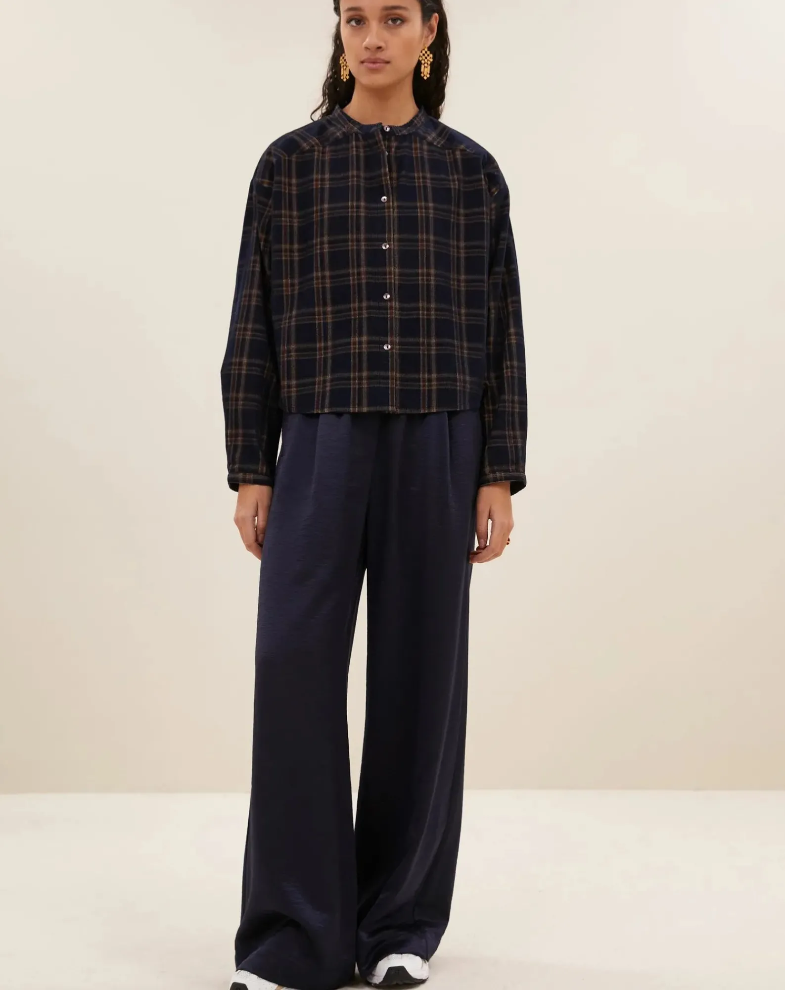 By Bar Blouses, Chemises-Dean Carreaux Blouse Marron