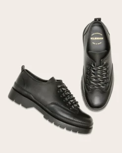 Kleman Derbies, Mocassins-Derbies Notched Sole CG Leather Courier Noir