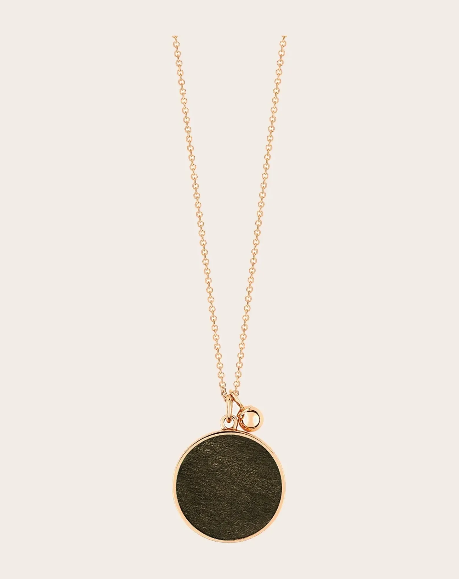 Ginette NY Colliers-Disc Ever necklace Obsidienne Dorée