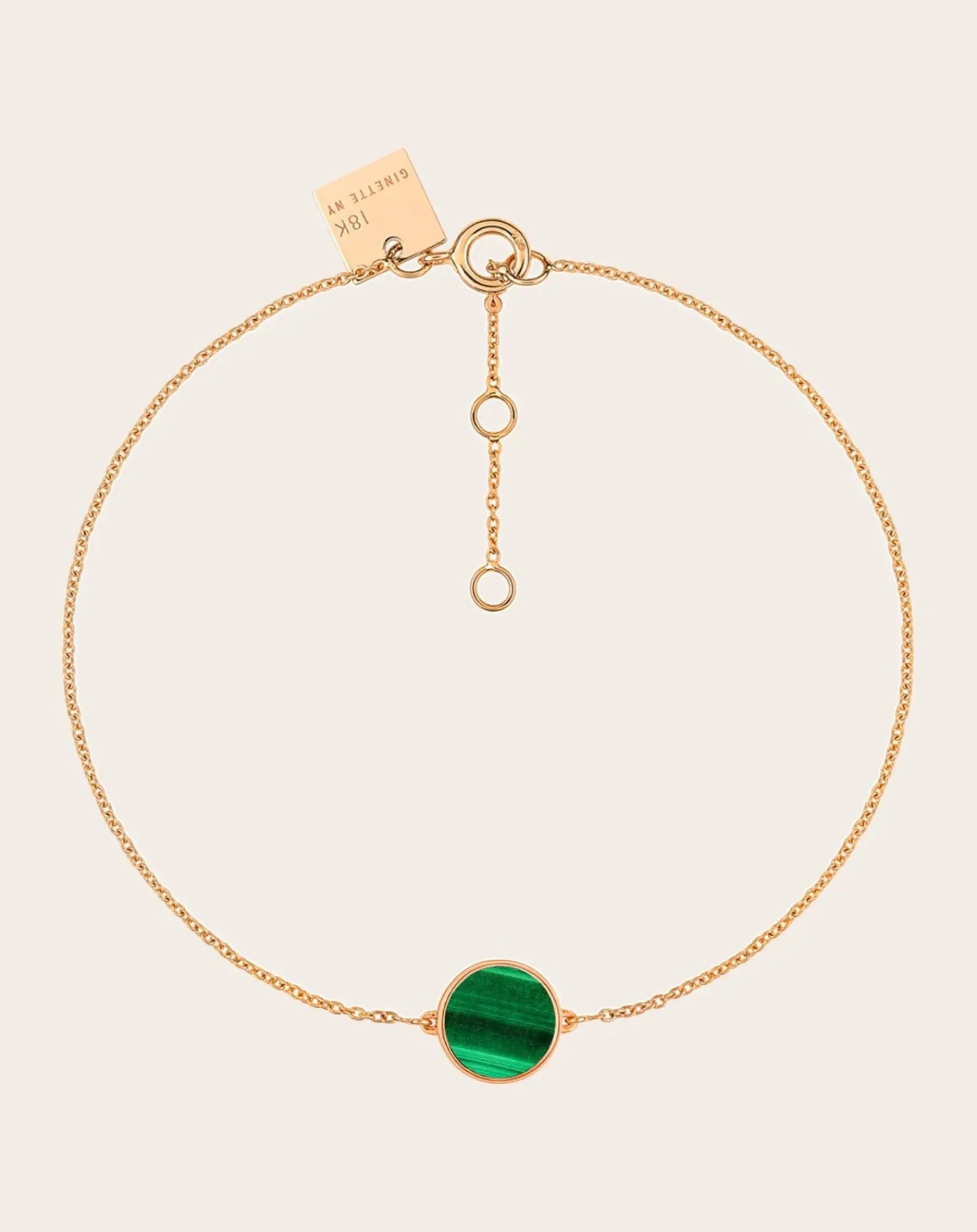 Ginette NY Bracelets-Disc Mini Ever bracelet Malachite