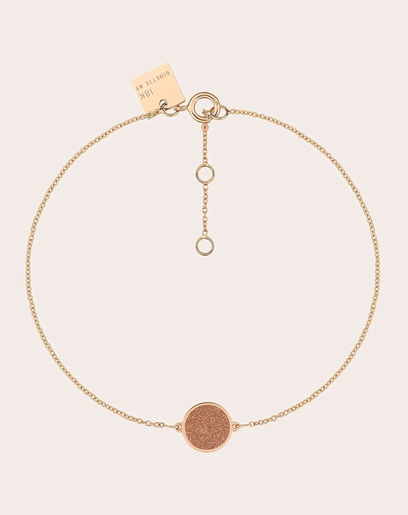 Ginette NY Bracelets-Disc Mini Ever bracelet Gold Sandstone