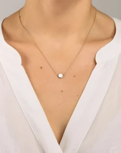 Ginette NY Colliers-Disc Mini Ever necklace Nacre Rose