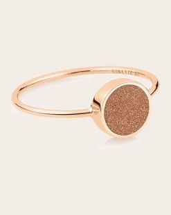 Ginette NY Bagues-Disc Mini Ever ring Gold Sandstone