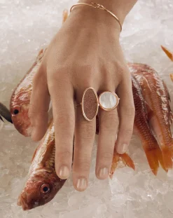 Ginette NY Bagues-Disc ring Nacre
