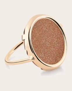 Ginette NY Bagues-Disc ring Gold Sandstone