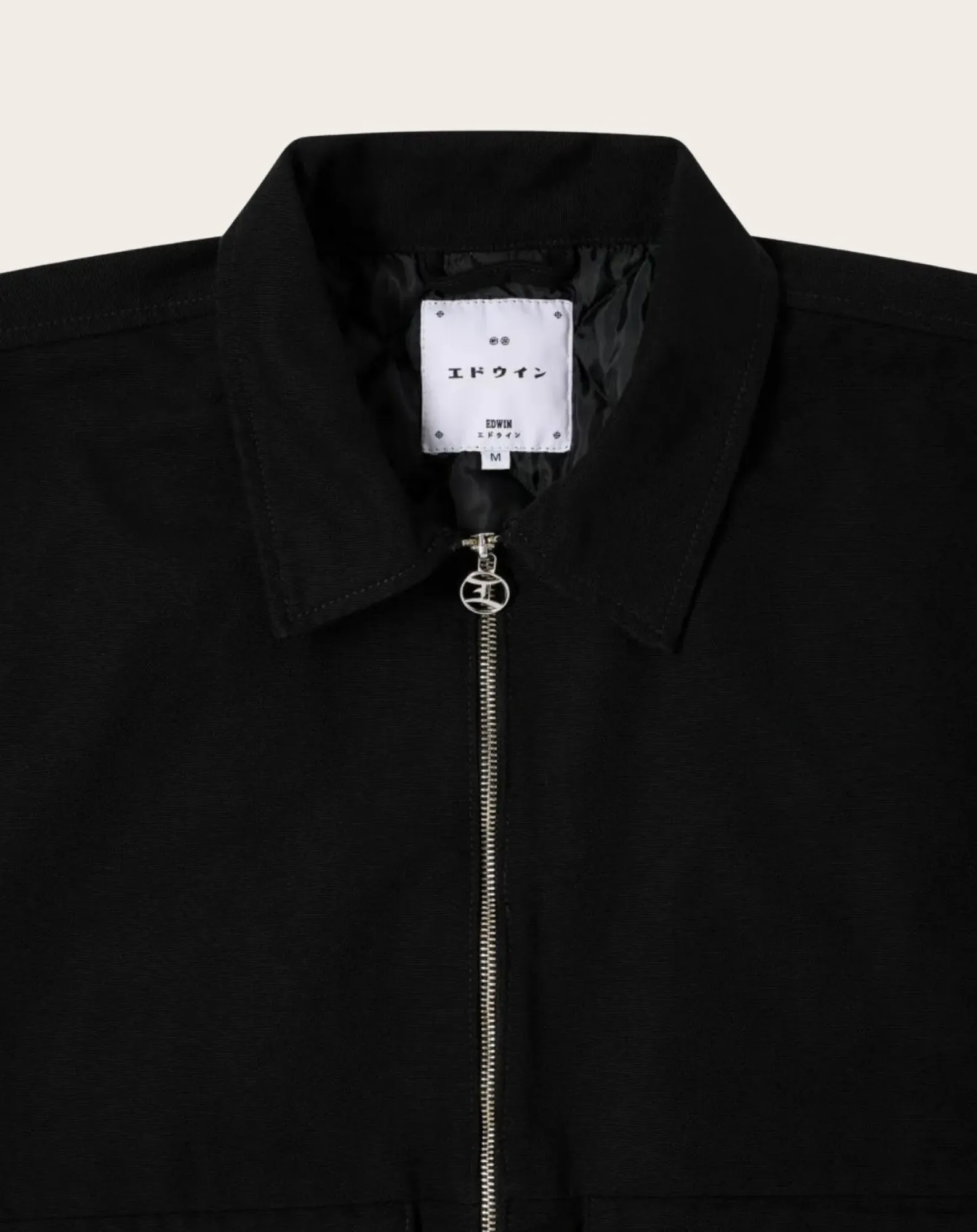 Edwin Vestes, Manteaux-Dogma Work Jacket Cotton Zip Jacket Noir