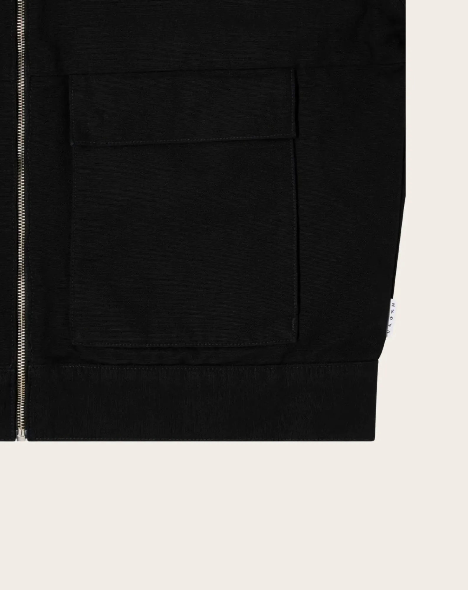 Edwin Vestes, Manteaux-Dogma Work Jacket Cotton Zip Jacket Noir
