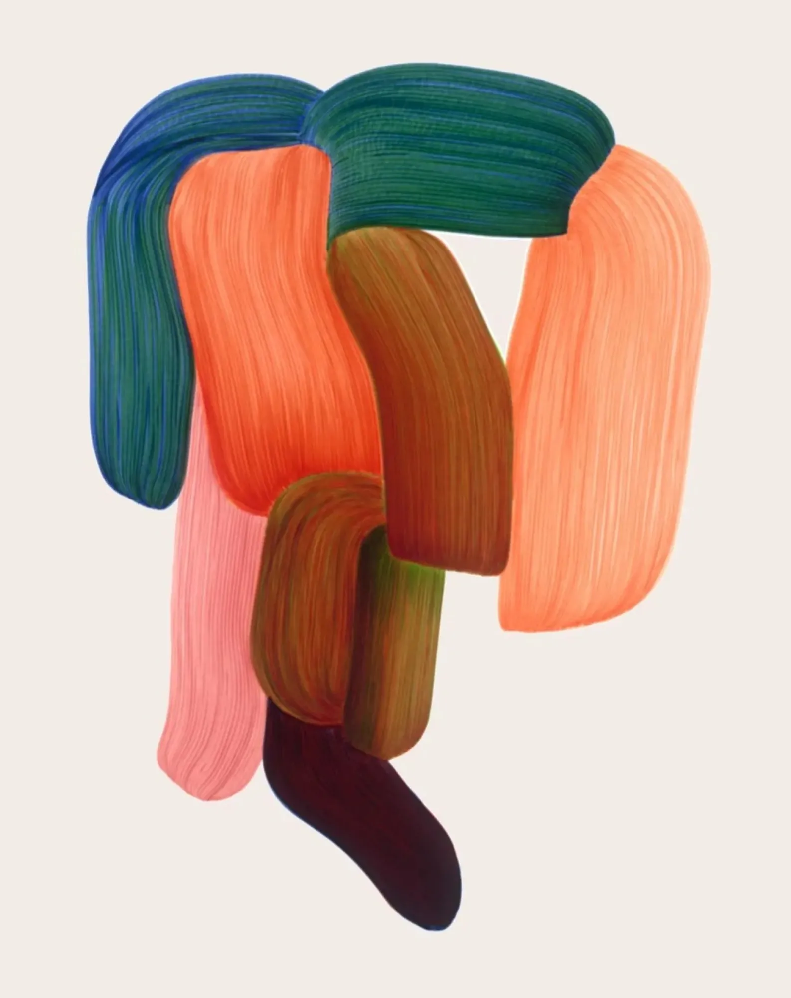 The Wrong Shop Décoration Murale, Papier-Peint-Drawing 14 Ronan Bouroullec Rouge