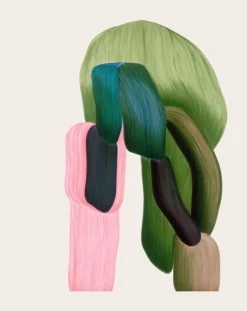The Wrong Shop Décoration Murale, Papier-Peint-Drawing 17 Ronan Bouroullec Vert