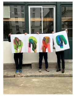 The Wrong Shop Décoration Murale, Papier-Peint-Drawing 19 Ronan Bouroullec Vert émeraude