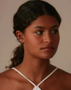 Mayrena Boucles D'Oreilles-Earcuff gauche La Virtuose en plaqué or Doré