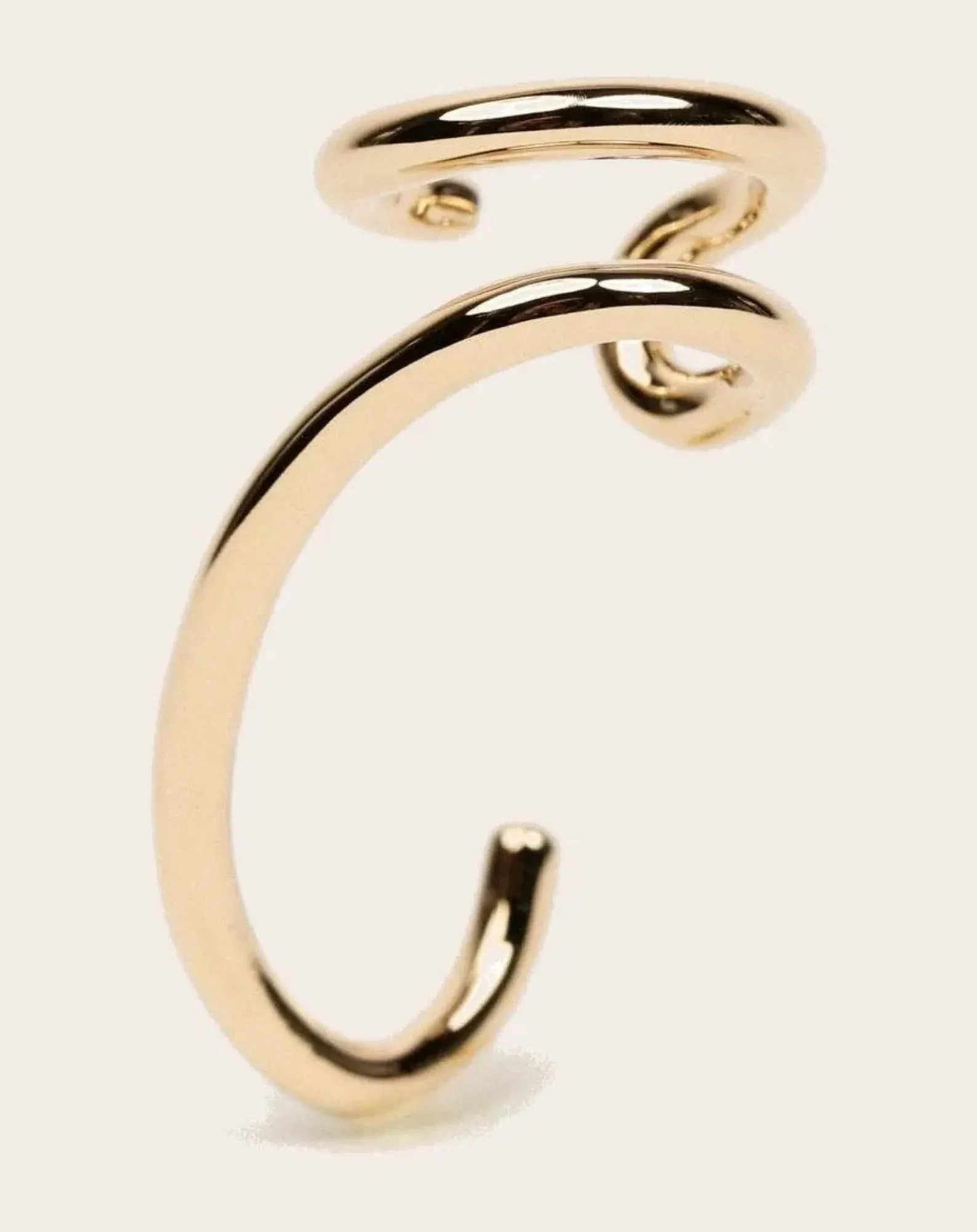 Mayrena Boucles D'Oreilles-Earcuff droit Echo en plaqué or Doré