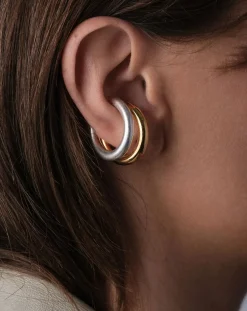 Sigal Boucles D'Oreilles-Earcuff Hoop Doré