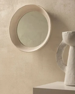 Serax Miroirs-Earth papier-mâché mirror, Marie Michielssen Blanc