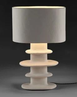 Serax Lampes À Poser-Earth papier-mâché table lamp, Marie Michielssen Blanc