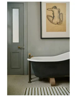 Baina Linge De Bain-Echo Bath Mat Blanc/Écru