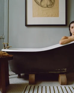 Baina Linge De Bain-Echo Bath Mat Blanc/Écru