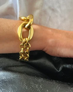 Perrine Taverniti Bracelets-Edgar Double Chain Bracelet Doré