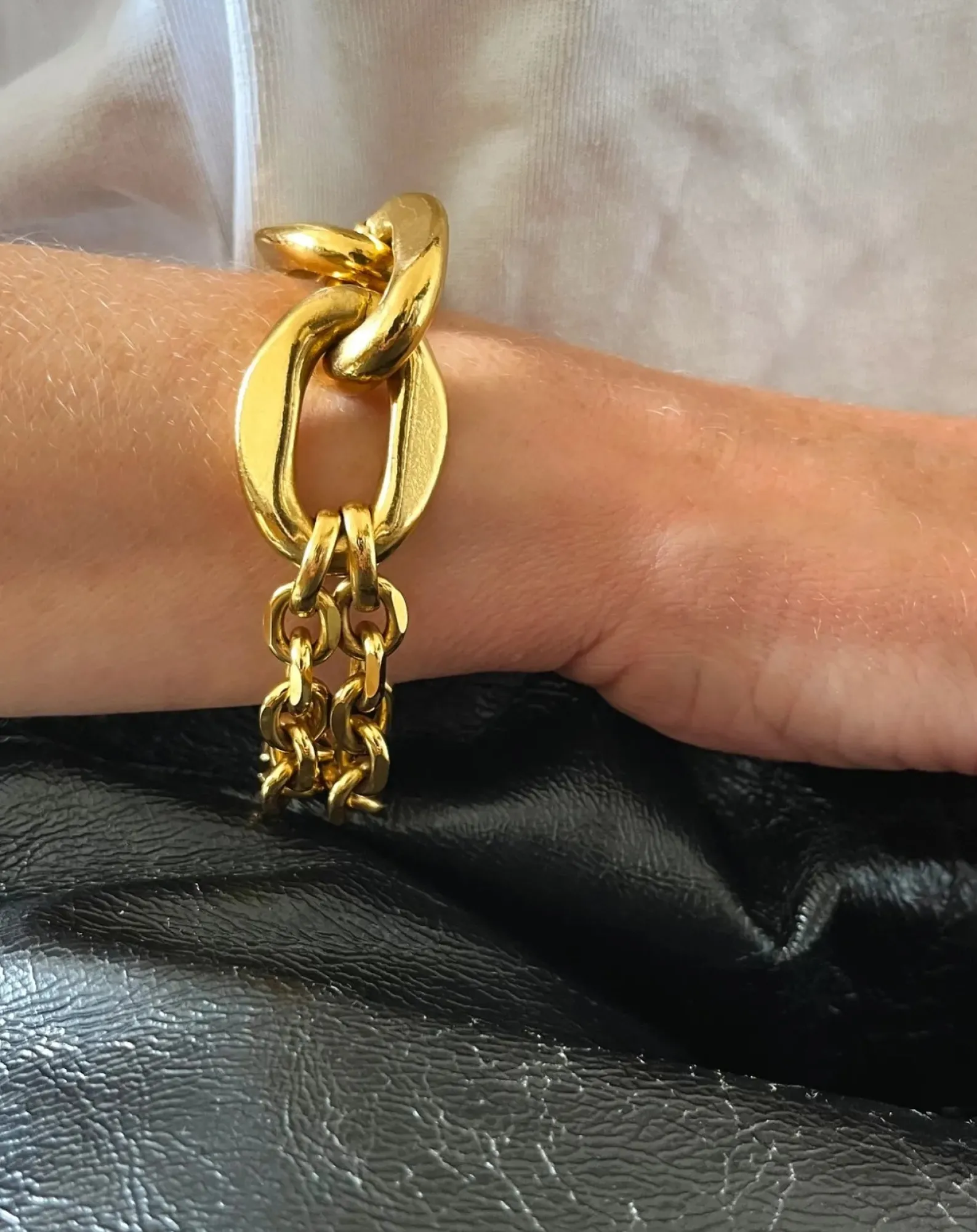 Perrine Taverniti Bracelets-Edgar Double Chain Bracelet Doré