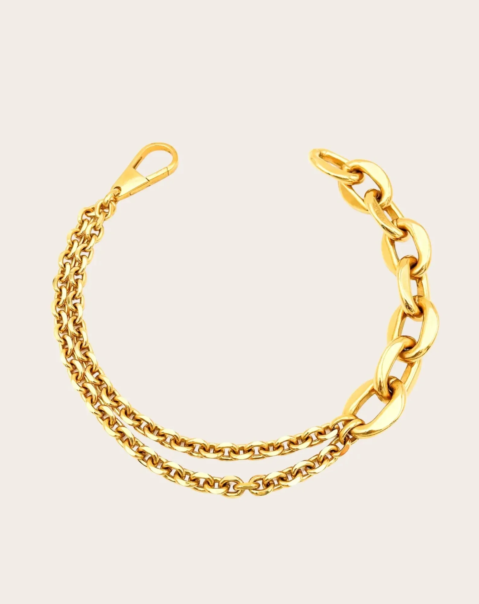 Perrine Taverniti Colliers-Edgar Double Chain Necklace Doré