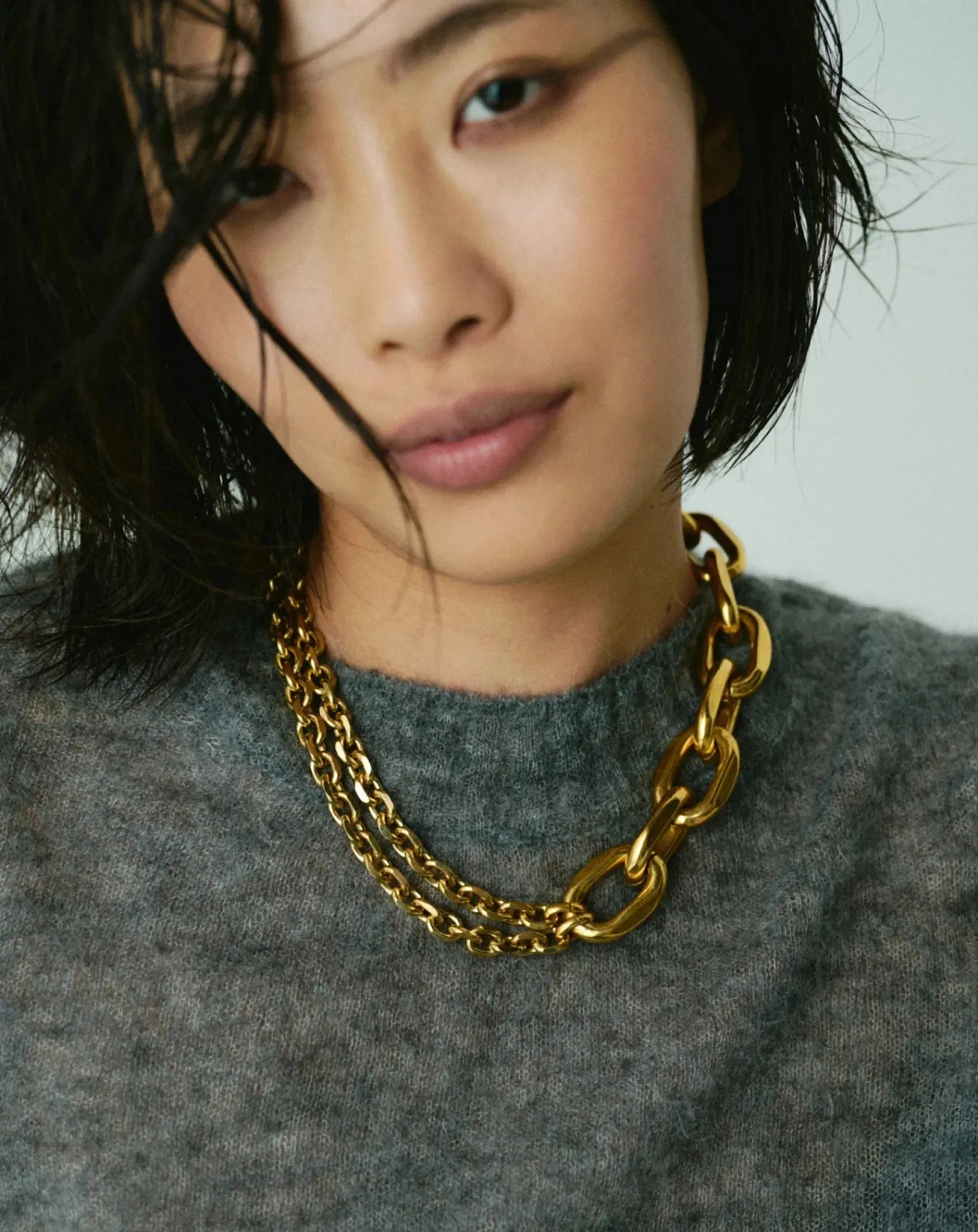 Perrine Taverniti Colliers-Edgar Double Chain Necklace Doré