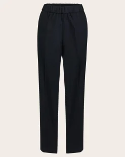 Pomandère Pantalons, Jeans-Elasticated Flannel Pants Bleu marine