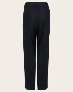 Pomandère Pantalons, Jeans-Elasticated Flannel Pants Bleu marine