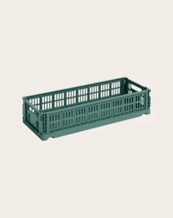 Hay Rangements-Elongated folding crate Crate Vert foncé