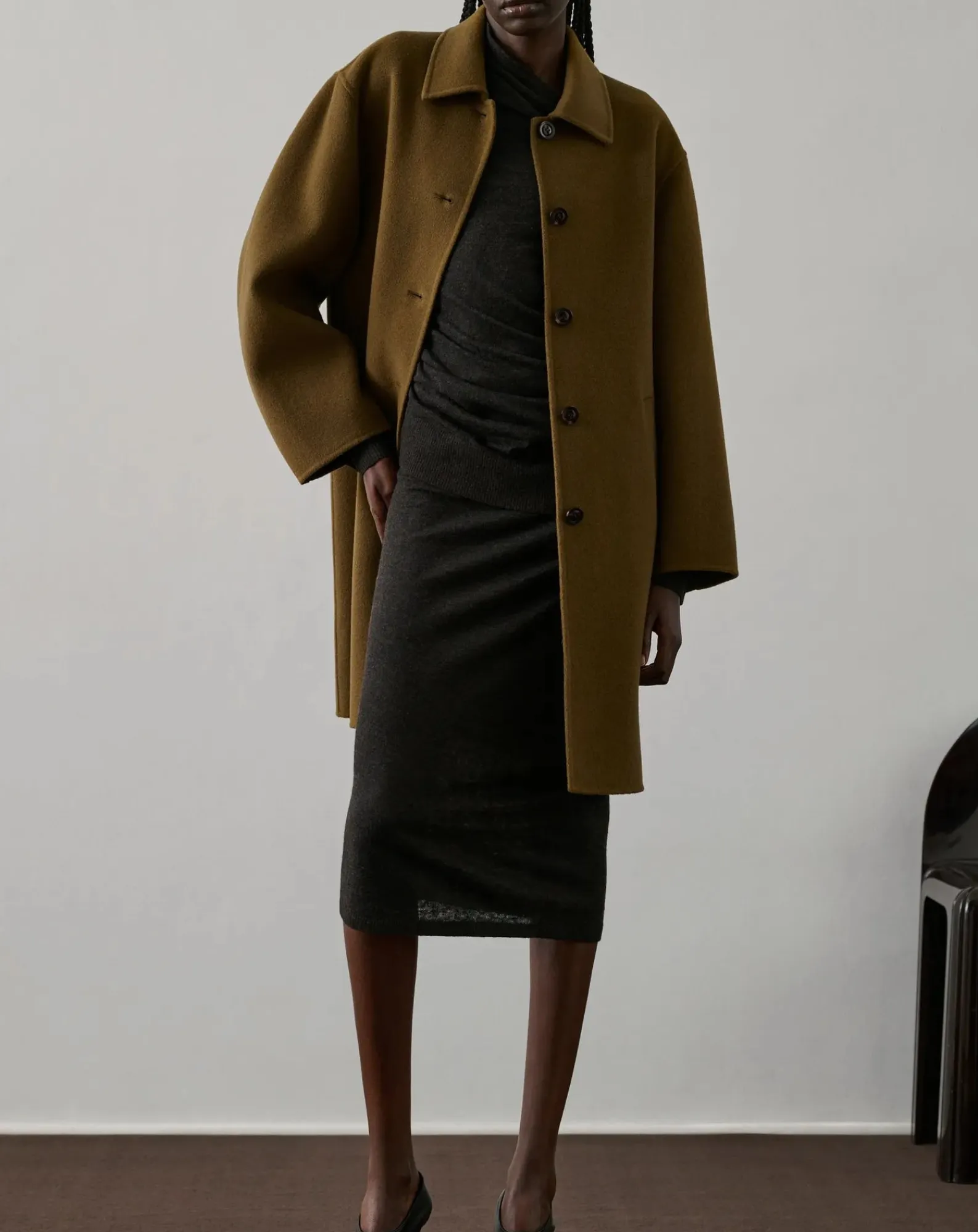 Soeur Vestes, Manteaux-Faubourg Wool Coat Caramel
