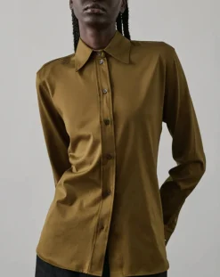 Soeur Blouses, Chemises-Faust organic cotton shirt Kaki