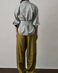 Soeur Blouses, Chemises-Felicite Silk Blouse Bleu Glacier