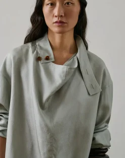 Soeur Blouses, Chemises-Felicite Silk Blouse Bleu Glacier