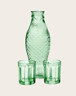 Serax Verres, Carafes-Fish & Fish decanter and glass set Vert