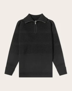 S.N.S Herning Pulls, Gilets-Fisherman Wool Sweater Noir