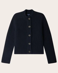 Soeur Pulls, Gilets-Flaubert Merino Wool Cardigan Bleu marine