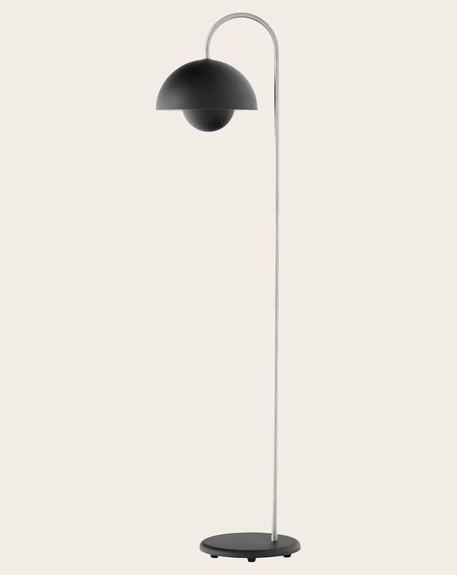 & Tradition Lampadaires-Flowerpot VP12 floor lamp, Verner Panton Noir mat